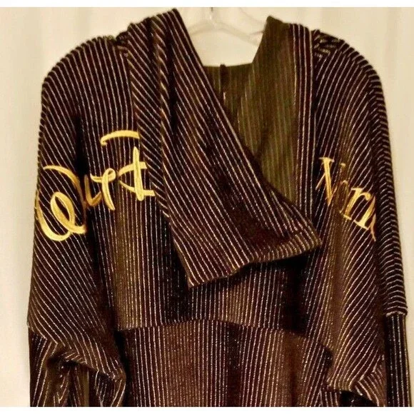 DisneyHoodie 50th Anniversary Spirit Black + Metallic Gold Stripe NEW TAGS XL